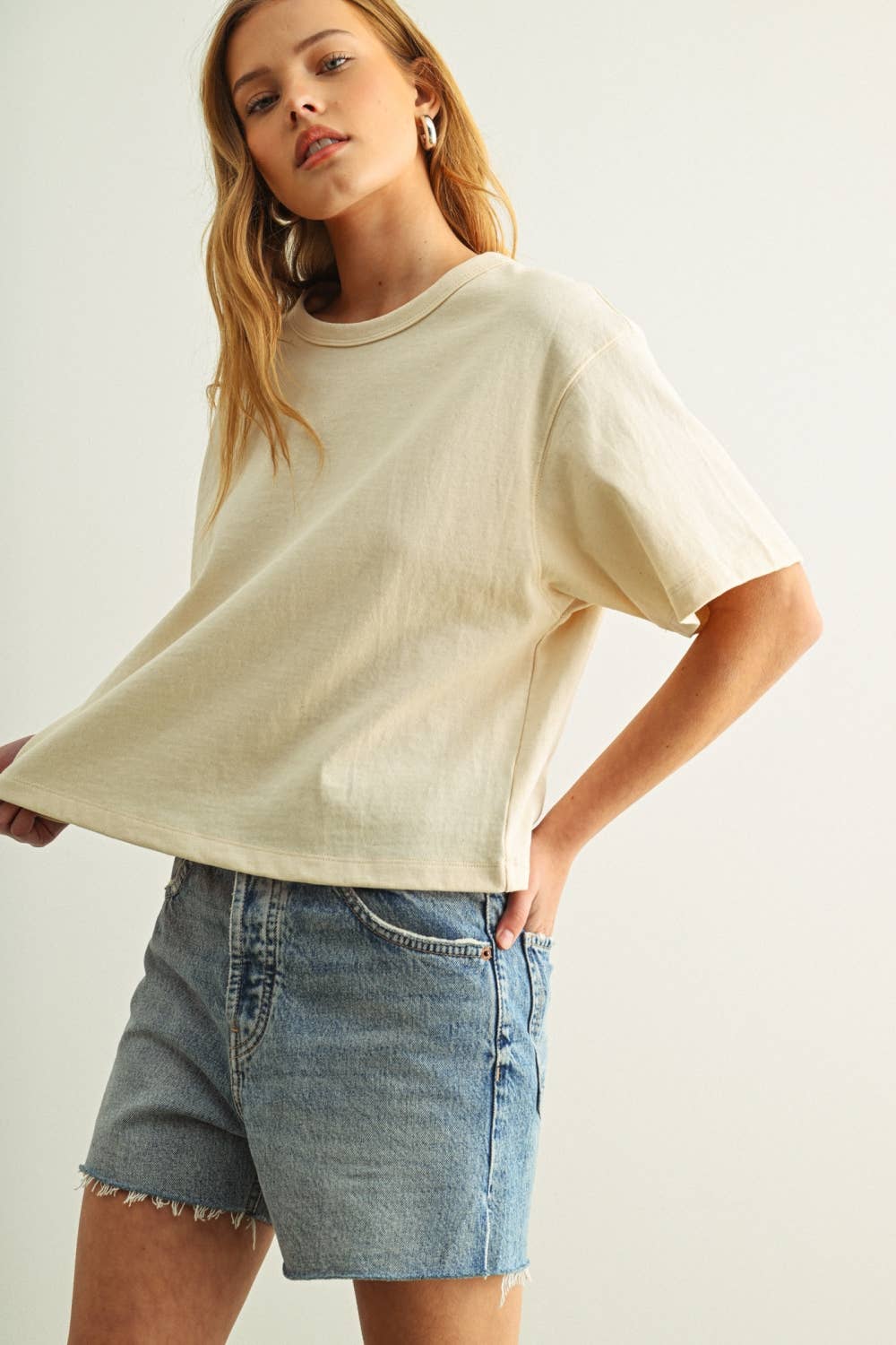 LINEN BLEND TEE