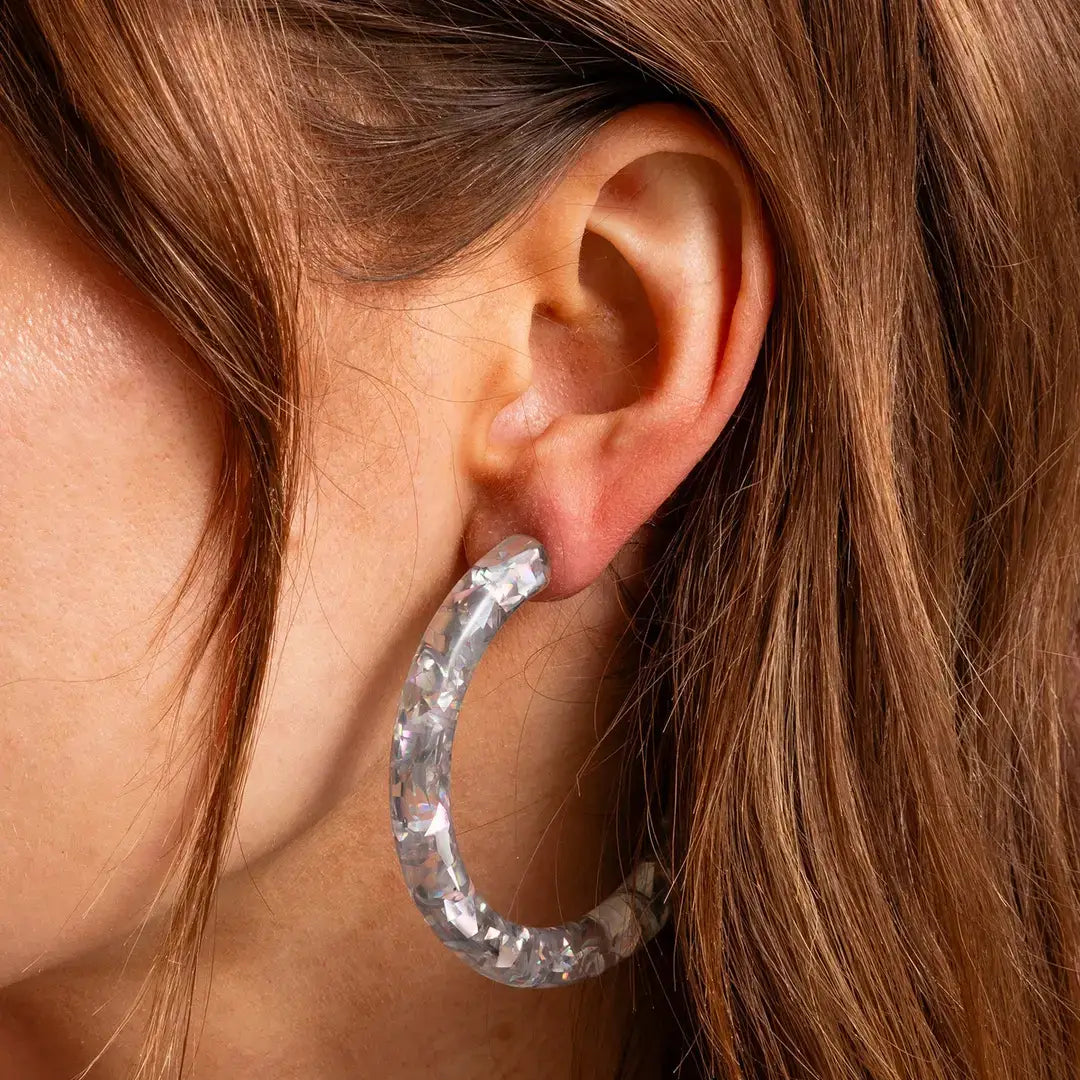 Confetti Hoop Earrings
