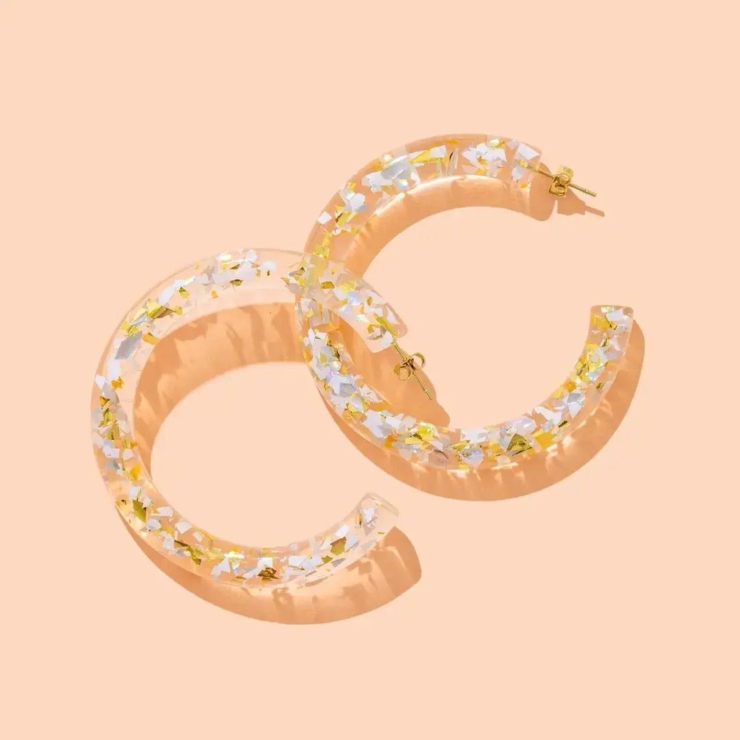 Confetti Hoop Earrings