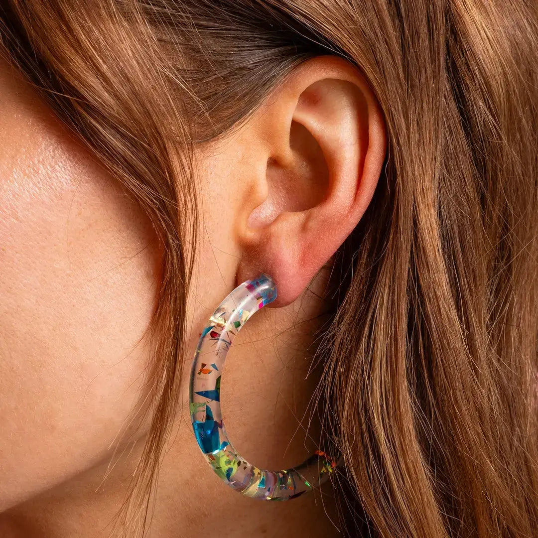 Confetti Hoop Earrings