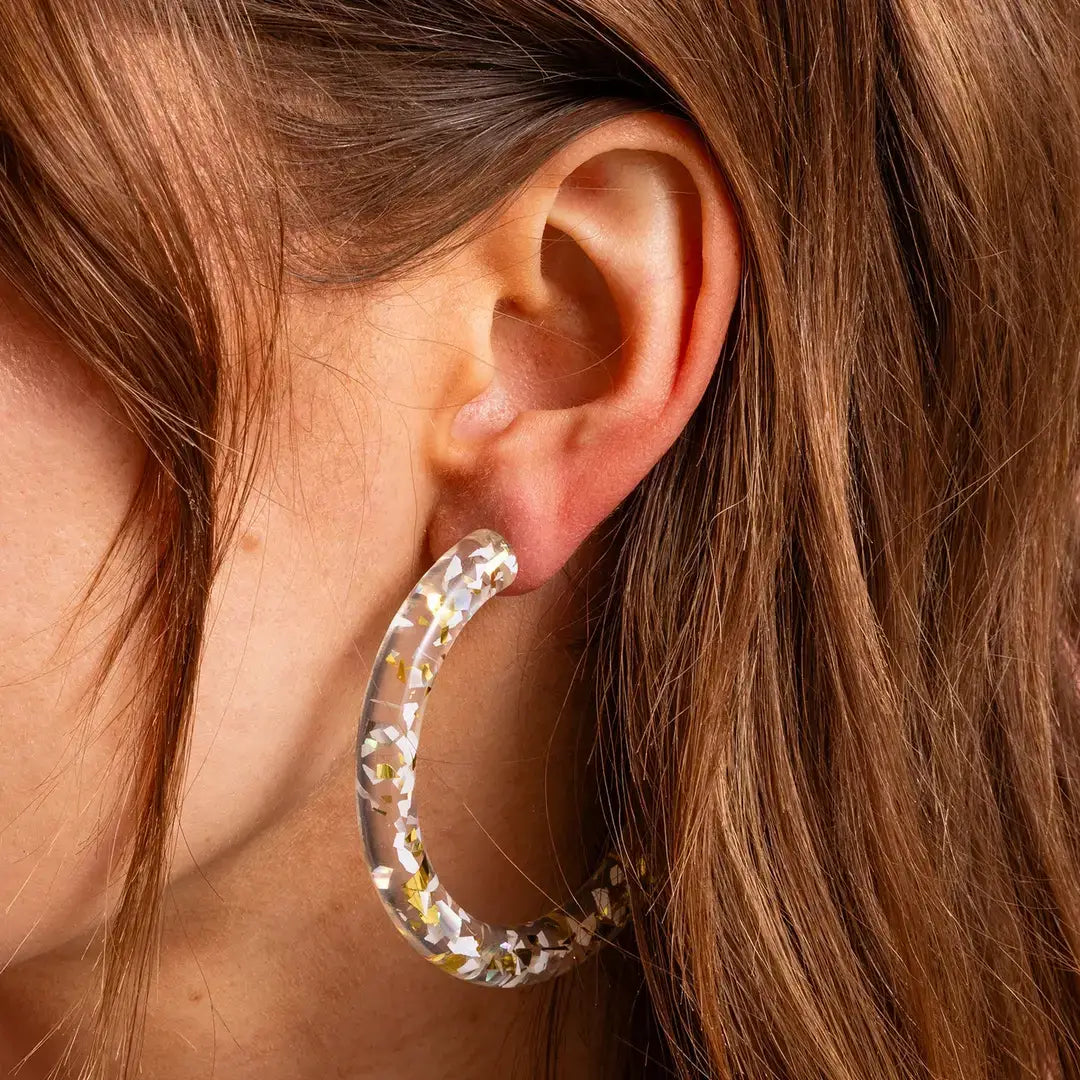 Confetti Hoop Earrings