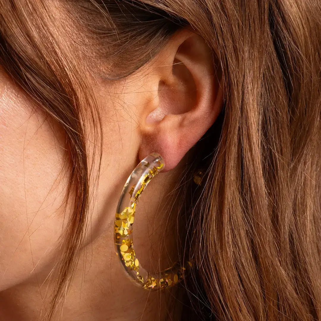 Confetti Hoop Earrings
