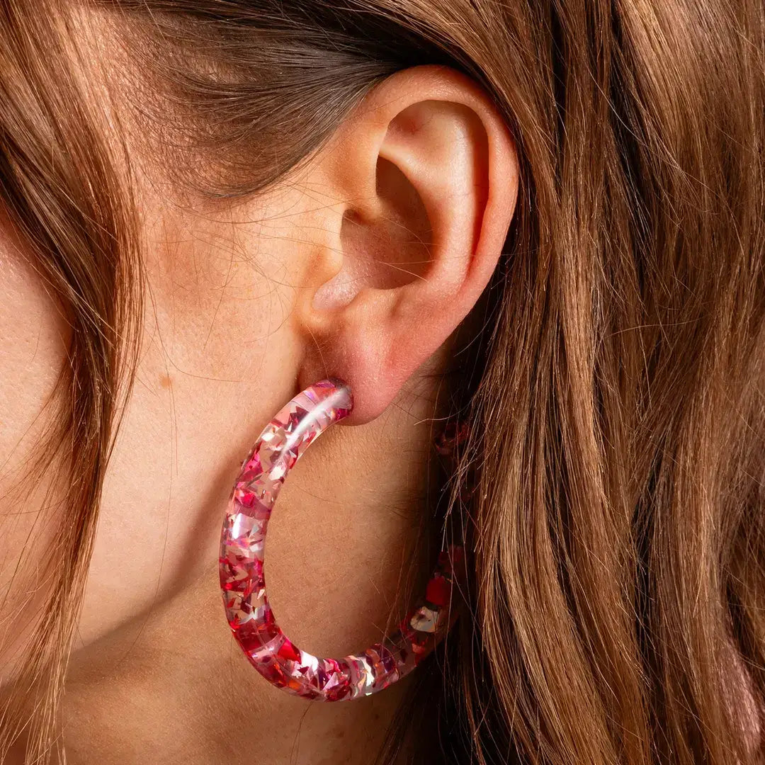 Confetti Hoop Earrings