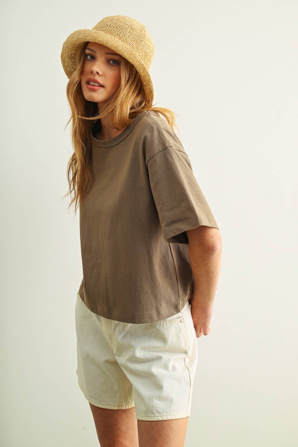 LINEN BLEND TEE