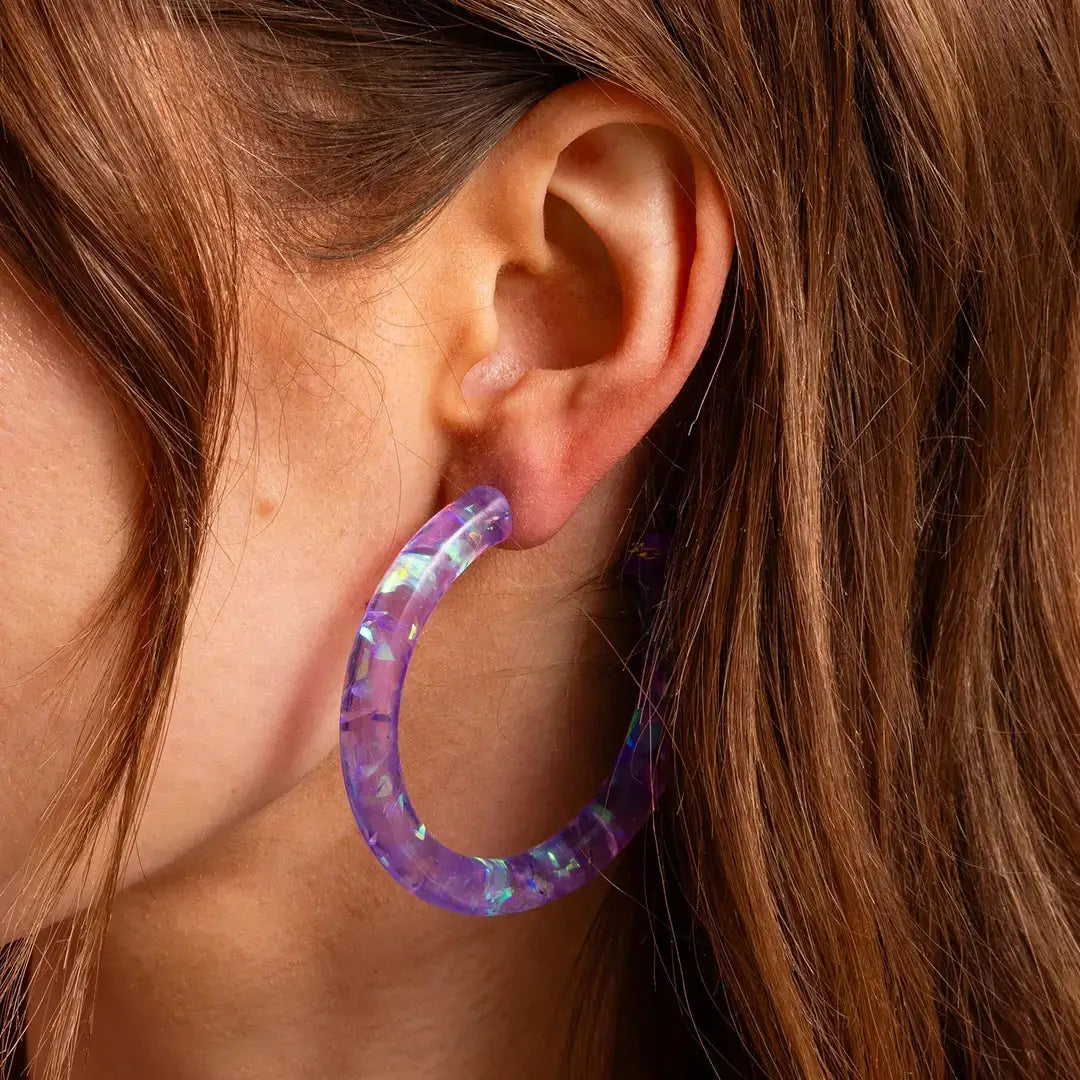 Confetti Hoop Earrings