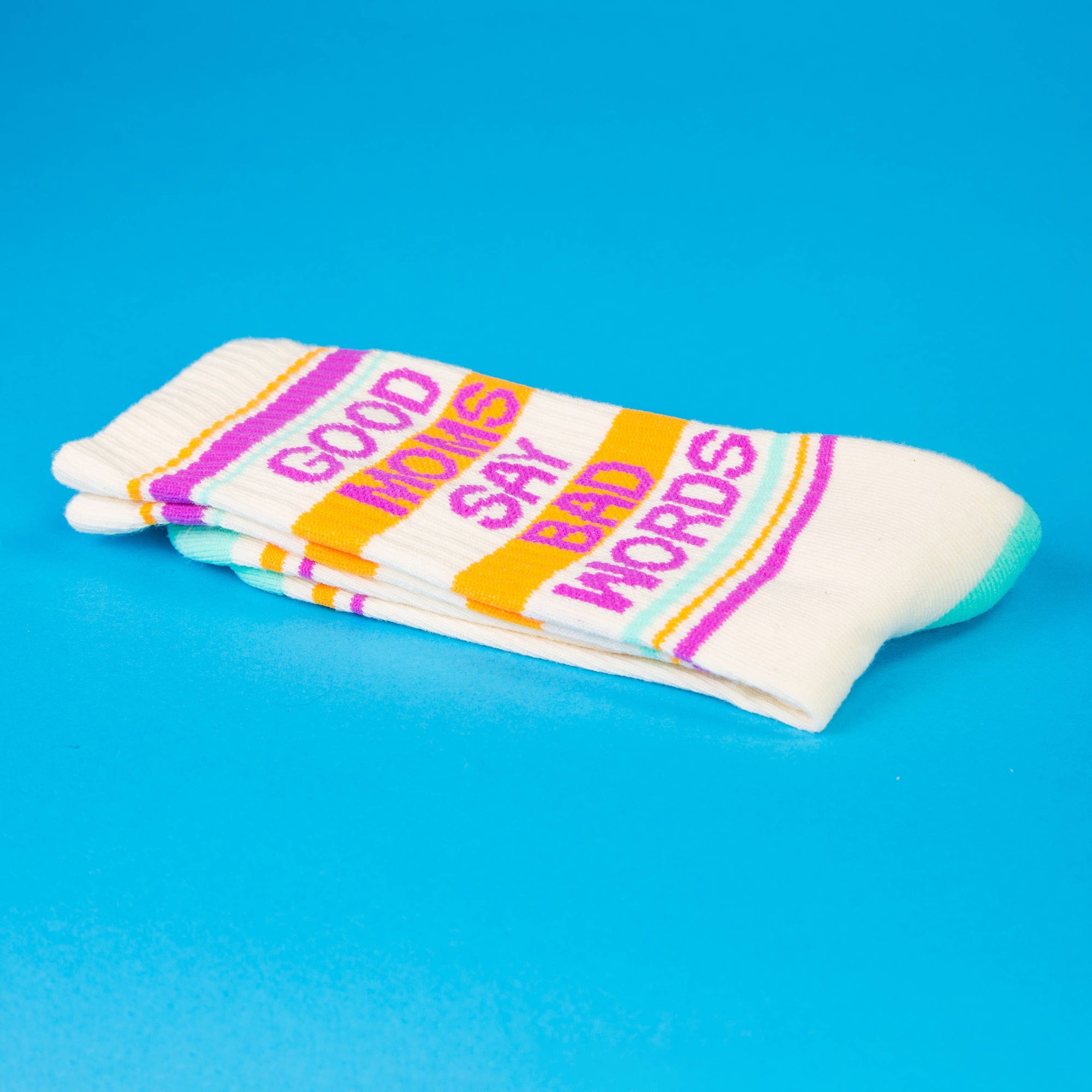 GUMBALL POODLE Good Moms Say Bad Words Gym Crew Socks